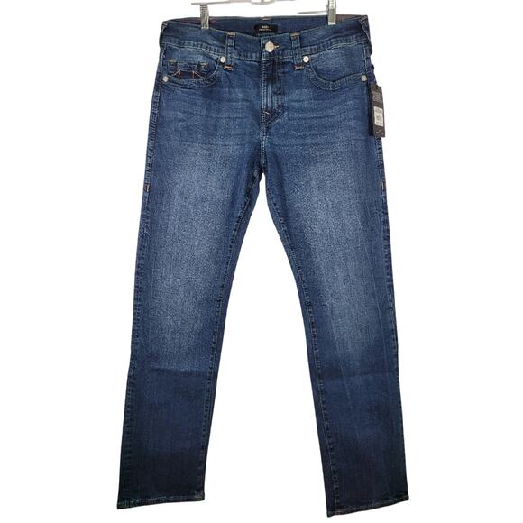 True Religion Mens Jeans‎ Ricky Big T Straight Leg NWT 33x32 - Picture 1 of 8